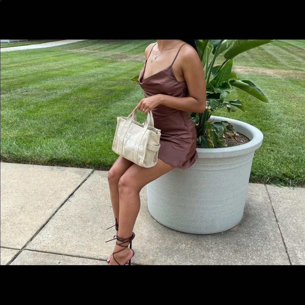 Brown Cowl neck dress